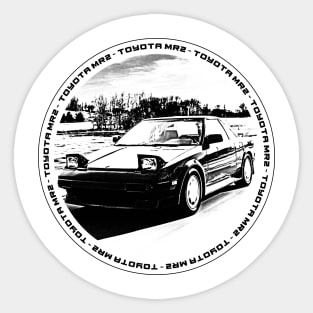 TOYOTA MR2 MK1 Black 'N White 4 Sticker